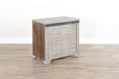 Sunny Designs - Alpine Grey -  Traditional Mahogany Wood Chair Side Table in Alpine Gray - 3169AG-CS veiw 4