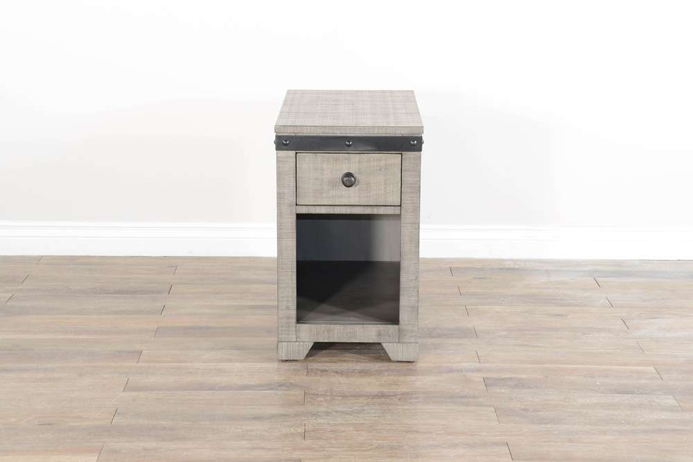 Sunny Designs - Alpine Grey -  Traditional Mahogany Wood Chair Side Table in Alpine Gray - 3169AG-CS veiw 5