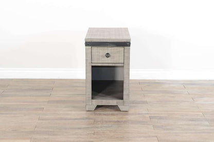 Sunny Designs - Alpine Grey -  Traditional Mahogany Wood Chair Side Table in Alpine Gray - 3169AG-CS veiw 5
