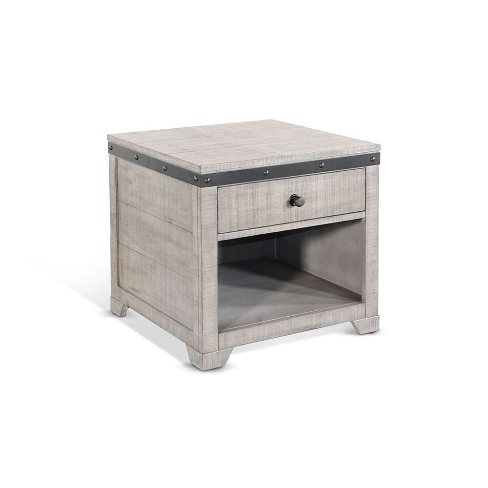 Sunny Designs - Alpine Grey -  Traditional Mahogany Wood End Table in Alpine Gray - 3169AG-E veiw 1