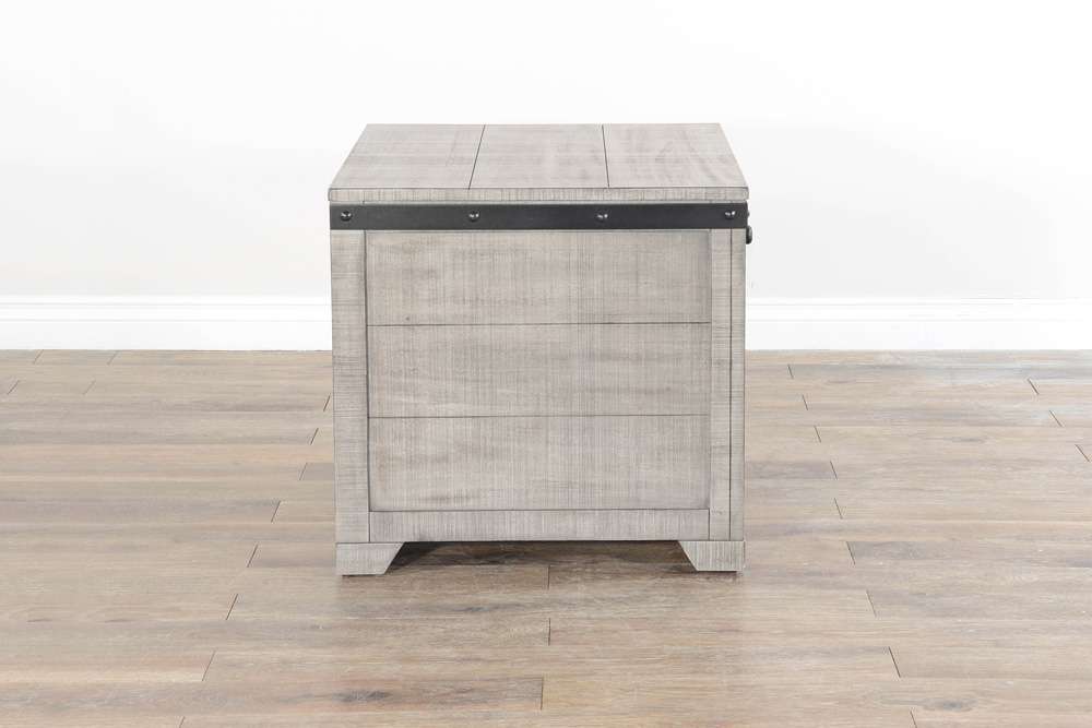Sunny Designs - Alpine Grey -  Traditional Mahogany Wood End Table in Alpine Gray - 3169AG-E veiw 4
