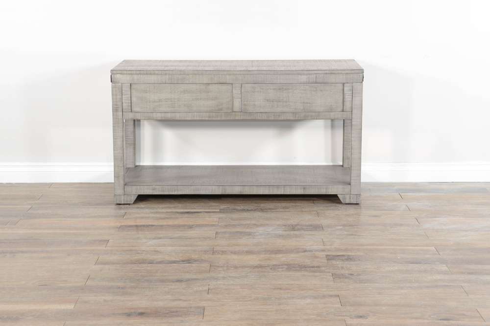 Sunny Designs - Alpine Grey -  Traditional Mahogany Wood Sofa Table in Alpine Gray - 3169AG-S veiw 3