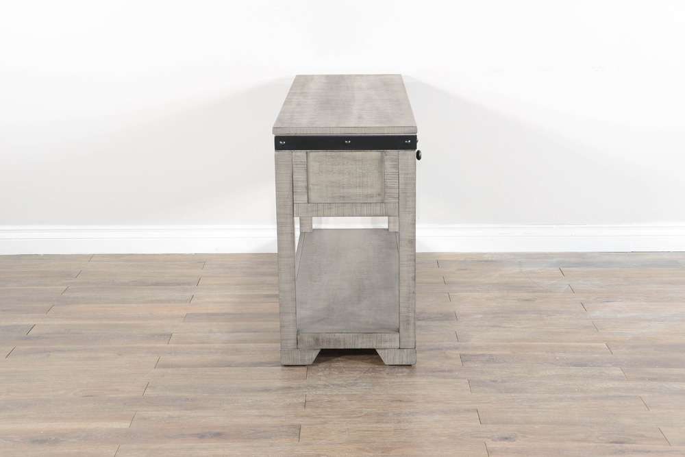 Sunny Designs - Alpine Grey -  Traditional Mahogany Wood Sofa Table in Alpine Gray - 3169AG-S veiw 4