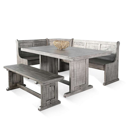 Sunny Designs - Alpine Grey -  Wood Breakfast Nook Dining Set - 0113AG veiw 1