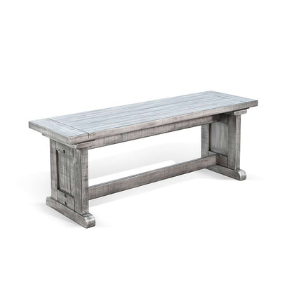 Sunny Designs - Alpine Grey -  Wood Side Bench - 0113AG-SB veiw 1