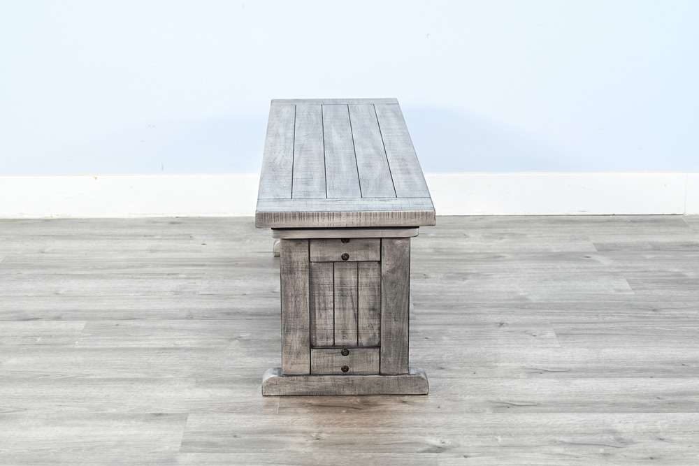 Sunny Designs - Alpine Grey -  Wood Side Bench - 0113AG-SB veiw 3