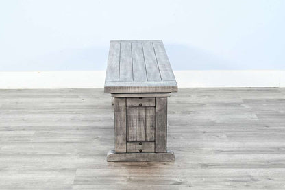 Sunny Designs - Alpine Grey -  Wood Side Bench - 0113AG-SB veiw 3