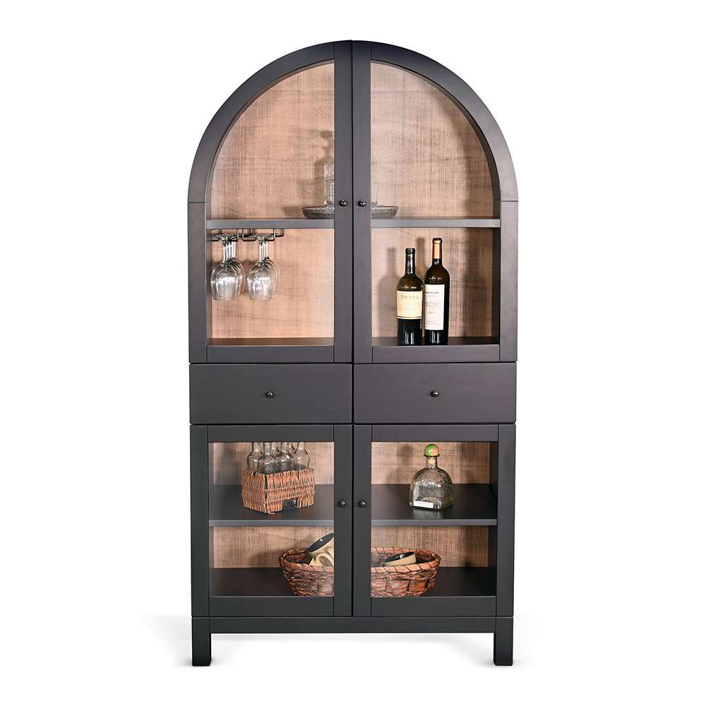 Sunny Designs -  Arched Wine Bar Cabinet - 2117BL veiw 1