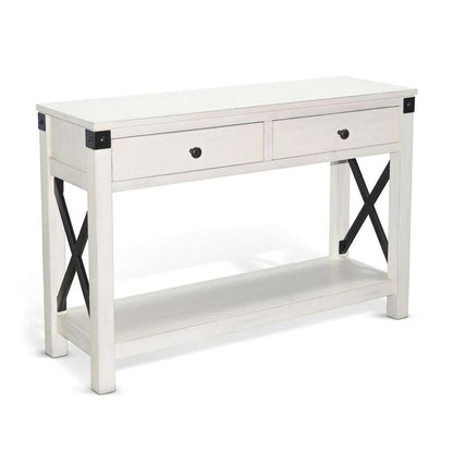 Sunny Designs -  Bayside Marble White Wood Sofa Table - 3185MW-S veiw 1
