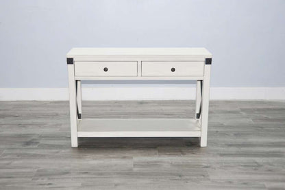 Sunny Designs -  Bayside Marble White Wood Sofa Table - 3185MW-S veiw 2
