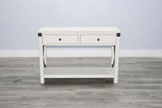 Sunny Designs -  Bayside Marble White Wood Sofa Table - 3185MW-S veiw 2