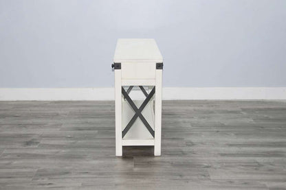 Sunny Designs -  Bayside Marble White Wood Sofa Table - 3185MW-S veiw 4