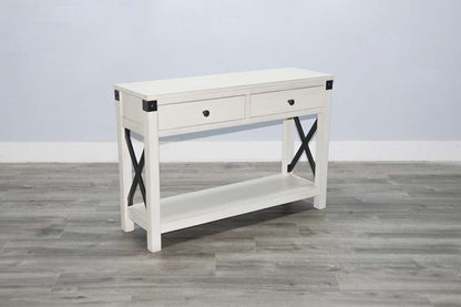 Sunny Designs -  Bayside Marble White Wood Sofa Table - 3185MW-S veiw 5