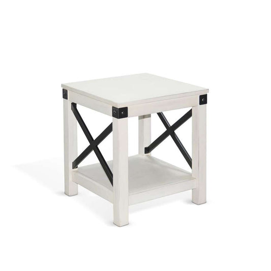 Sunny Designs -  Bayside White Wood End Table - 3185MW-E veiw 1