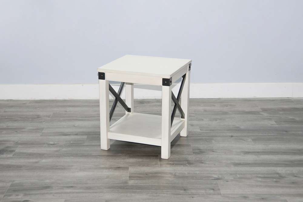 Sunny Designs -  Bayside White Wood End Table - 3185MW-E veiw 3