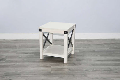 Sunny Designs -  Bayside White Wood End Table - 3185MW-E veiw 3