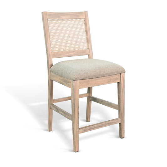 Sunny Designs - Cane Back Cushion Seat Counter Stool - 1426WE-24 veiw 1