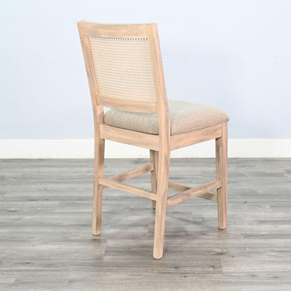 Sunny Designs - Cane Back Cushion Seat Counter Stool - 1426WE-24 veiw 3