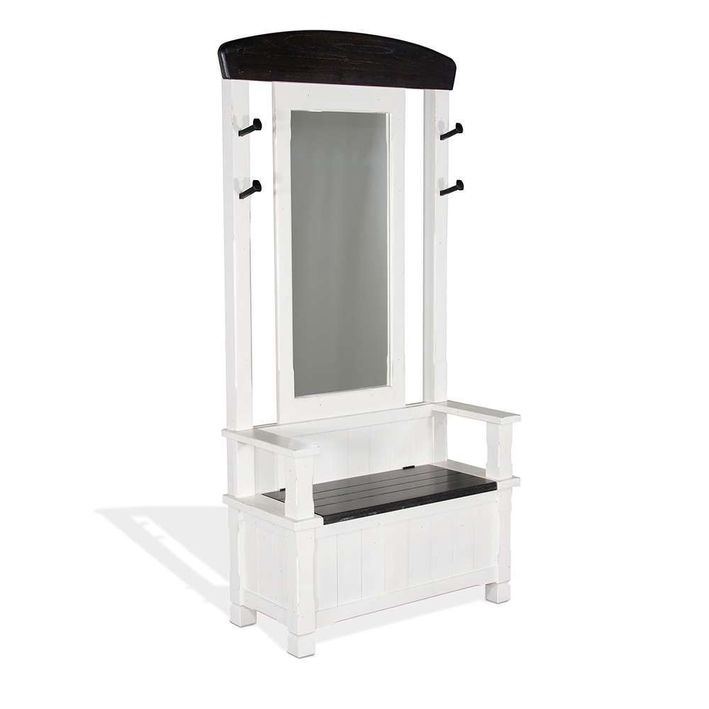 Sunny Designs - Carriage House -  78in 4-hook Farmhouse Wood Hall Tree - 2537EC veiw 1