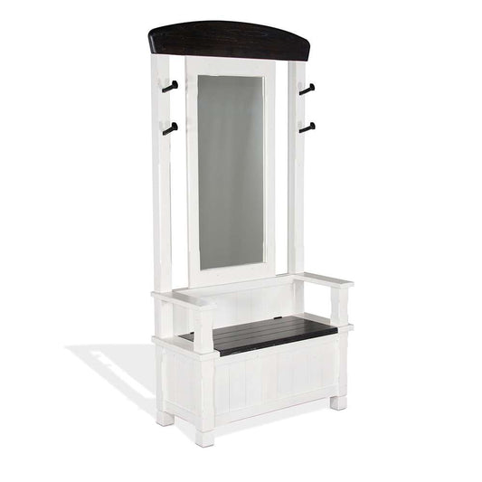 Sunny Designs - Carriage House -  78in 4-hook Farmhouse Wood Hall Tree - 2537EC veiw 1