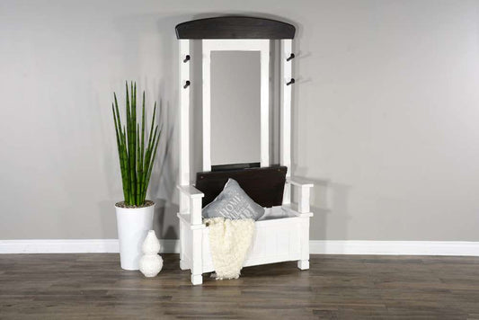 Sunny Designs - Carriage House -  78in 4-hook Farmhouse Wood Hall Tree - 2537EC veiw 2