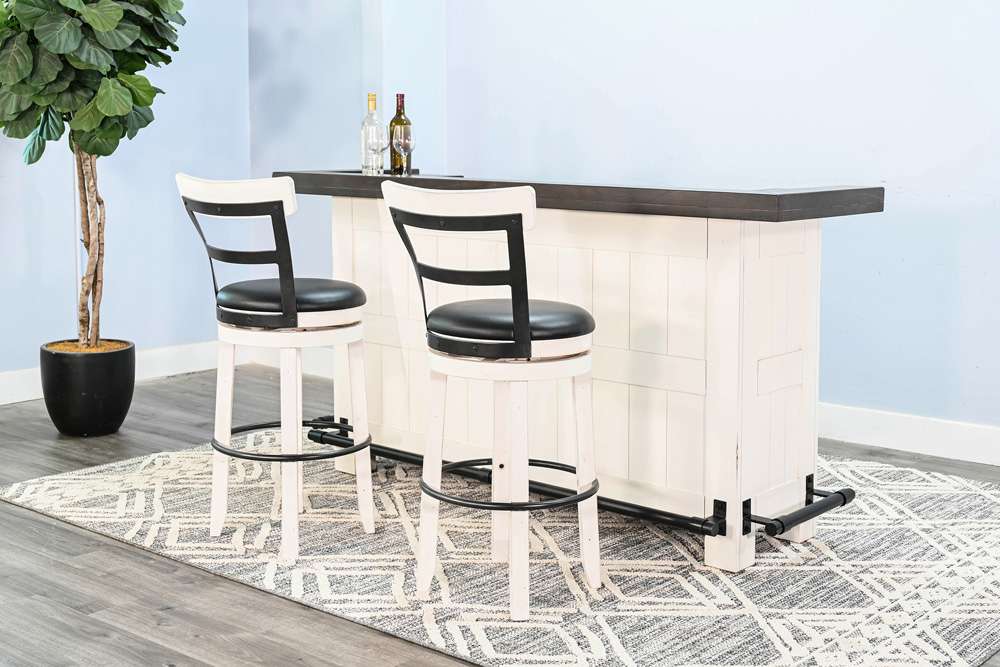 Sunny Designs - Carriage House -  78in Farmhouse Wood Home Bar - 1959EC veiw 3