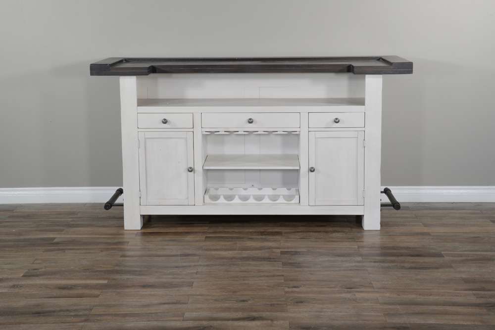 Sunny Designs - Carriage House -  78in Farmhouse Wood Home Bar - 1959EC veiw 4