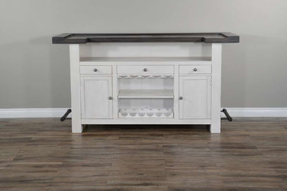 Sunny Designs - Carriage House -  78in Farmhouse Wood Home Bar - 1959EC veiw 4