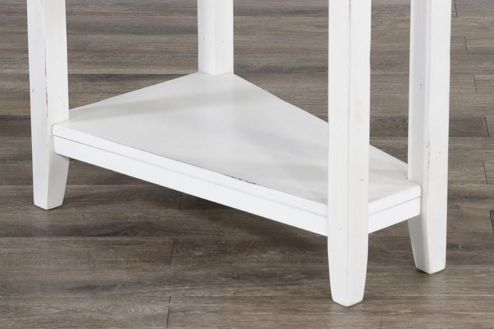 Sunny Designs - Carriage House Chair Side Table in White & Dark Brown - 2226EC veiw 4