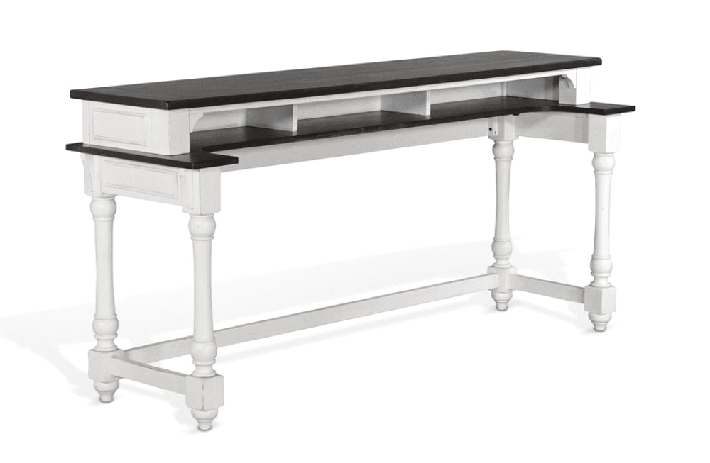 Sunny Designs - Carriage House Console Table in White & Dark Brown - 2048EC-CT veiw 1