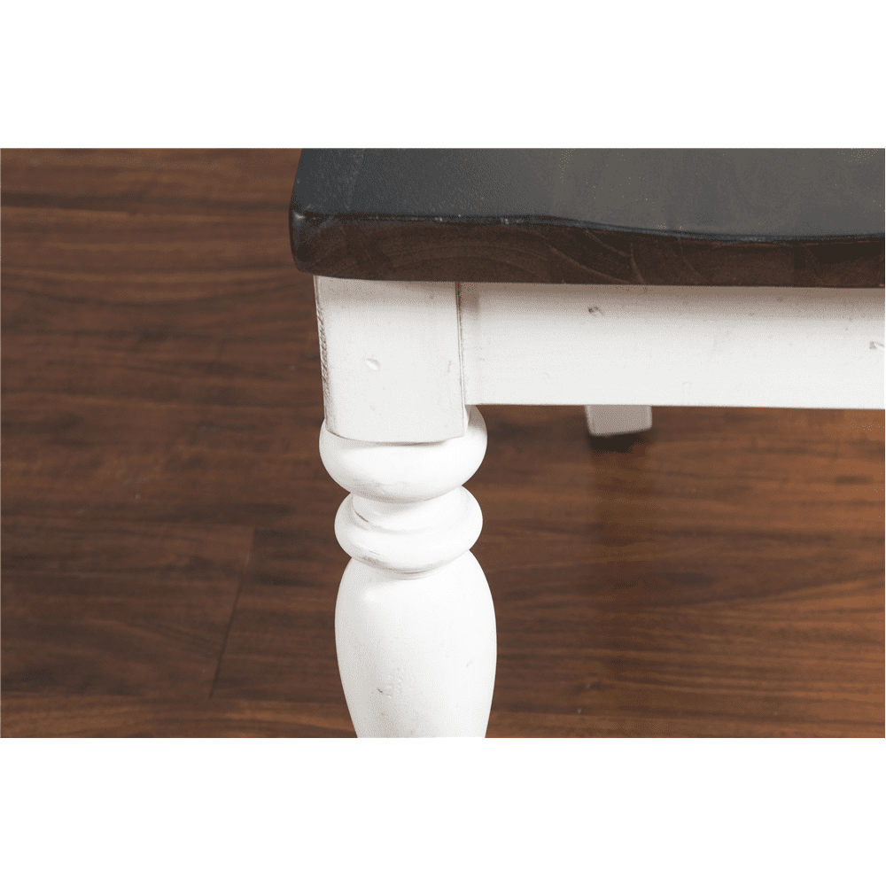 Sunny Designs - Carriage House Crossback Chair in White & Dark Brown (Set of 2) - 1666EC veiw 7