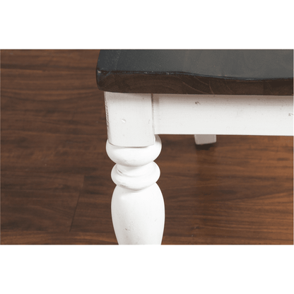 Sunny Designs - Carriage House Crossback Chair in White & Dark Brown (Set of 2) - 1666EC veiw 7