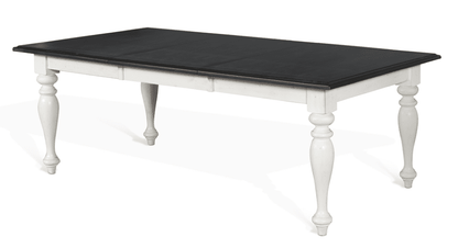 Sunny Designs - Carriage House Extension Dining Table in White & Dark Brown - 1015EC veiw 2