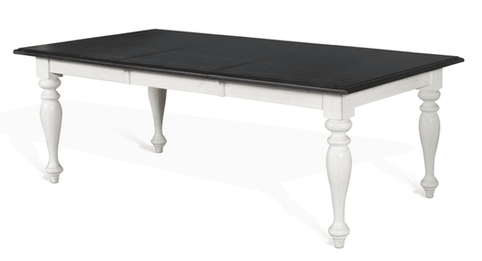 Sunny Designs - Carriage House Extension Dining Table in White & Dark Brown - 1015EC veiw 2