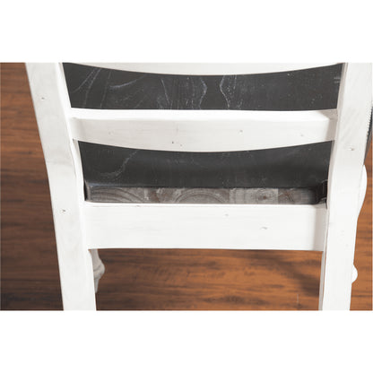 Sunny Designs - Carriage House Ladderback Chair White/Dark Brown in White & Dark Brown (Set of 2) - 1432EC veiw 10