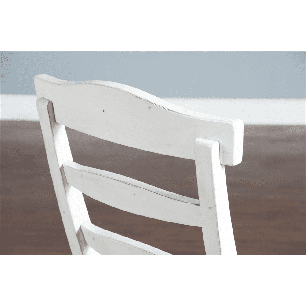 Sunny Designs - Carriage House Ladderback Chair White/Dark Brown in White & Dark Brown (Set of 2) - 1432EC veiw 12