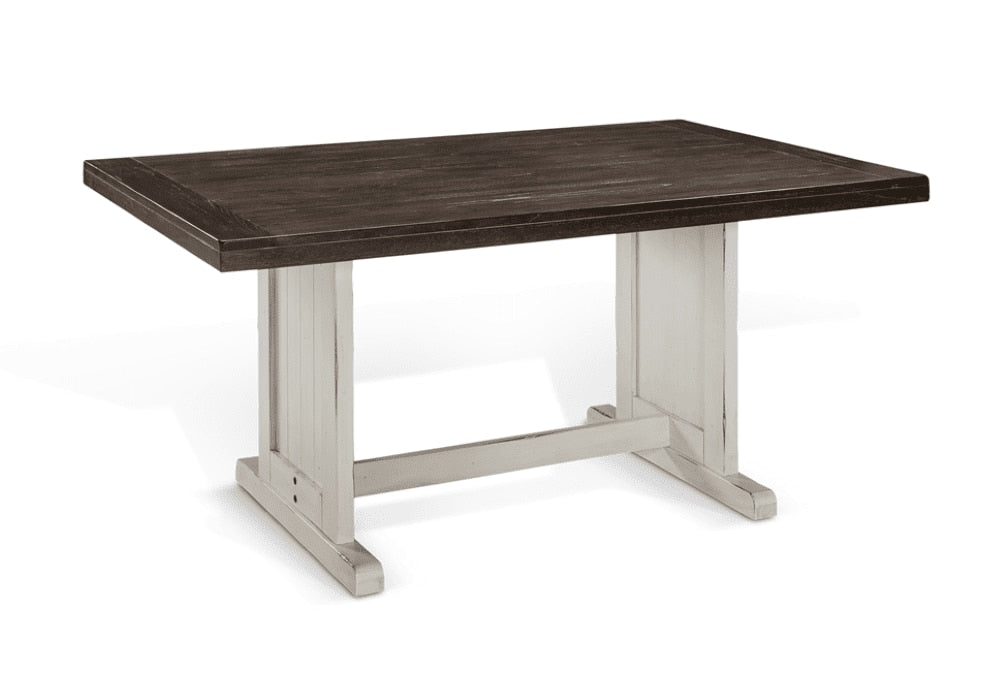Sunny Designs - Carriage House Table Only in White & Dark Brown - 0113EC-T veiw 1