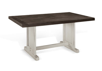 Sunny Designs - Carriage House Table Only in White & Dark Brown - 0113EC-T veiw 1