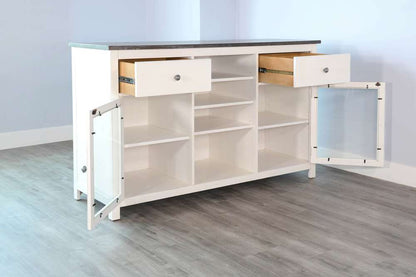 Sunny Designs - Carriage House -  Wood White Buffet with Drawers - 1976EC-B veiw 2