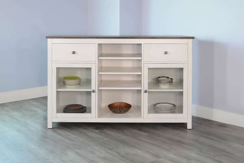 Sunny Designs - Carriage House -  Wood White Buffet with Drawers - 1976EC-B veiw 5