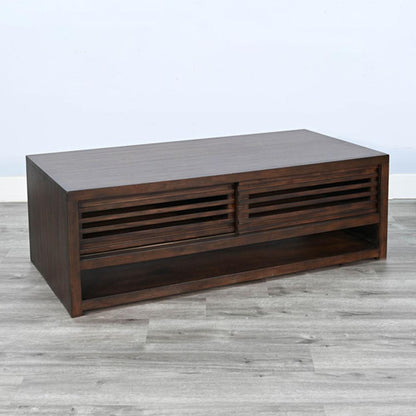 Sunny Designs - Coffee Table with Sliding Doors & Casters - 3192CB-C veiw 2