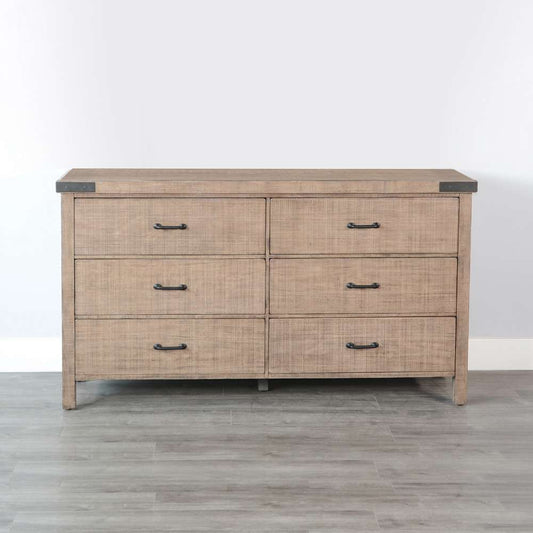 Sunny Designs -  Desert Rock Modern Mahogany Dresser in Desert Rock-Light Brown - 2357DR-D veiw 2