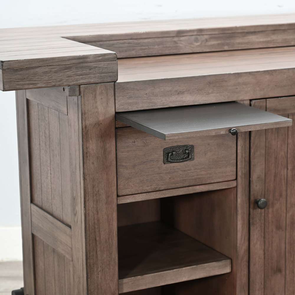 Sunny Designs - Doe Valley -  80in Traditional Wood Home Bar - 1963BU veiw 4