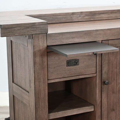 Sunny Designs - Doe Valley -  80in Traditional Wood Home Bar - 1963BU veiw 4