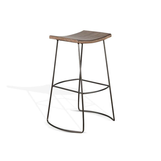 Sunny Designs - Doe Valley -  Bar Metal Frame Saddle Seat Barstool - 1655BU-30_CLOSEOUT veiw 1