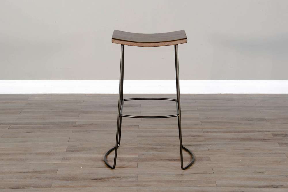 Sunny Designs - Doe Valley -  Bar Metal Frame Saddle Seat Barstool - 1655BU-30_CLOSEOUT veiw 2