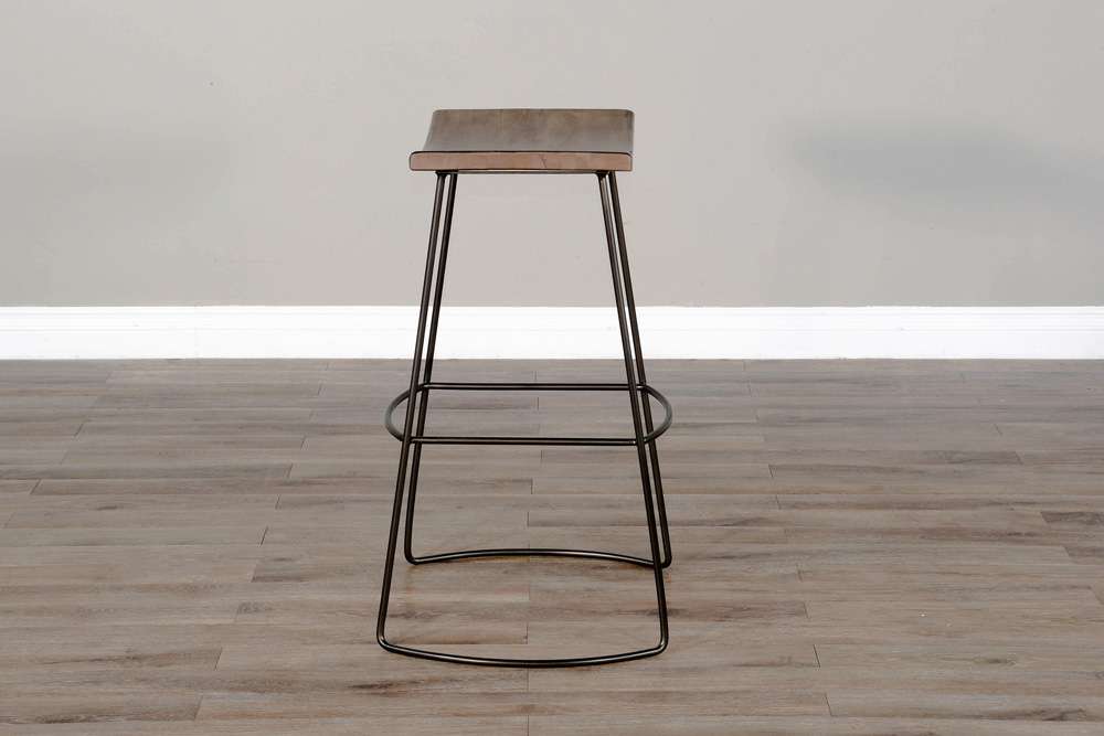Sunny Designs - Doe Valley -  Bar Metal Frame Saddle Seat Barstool - 1655BU-30_CLOSEOUT veiw 3