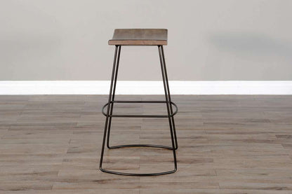 Sunny Designs - Doe Valley -  Bar Metal Frame Saddle Seat Barstool - 1655BU-30_CLOSEOUT veiw 3