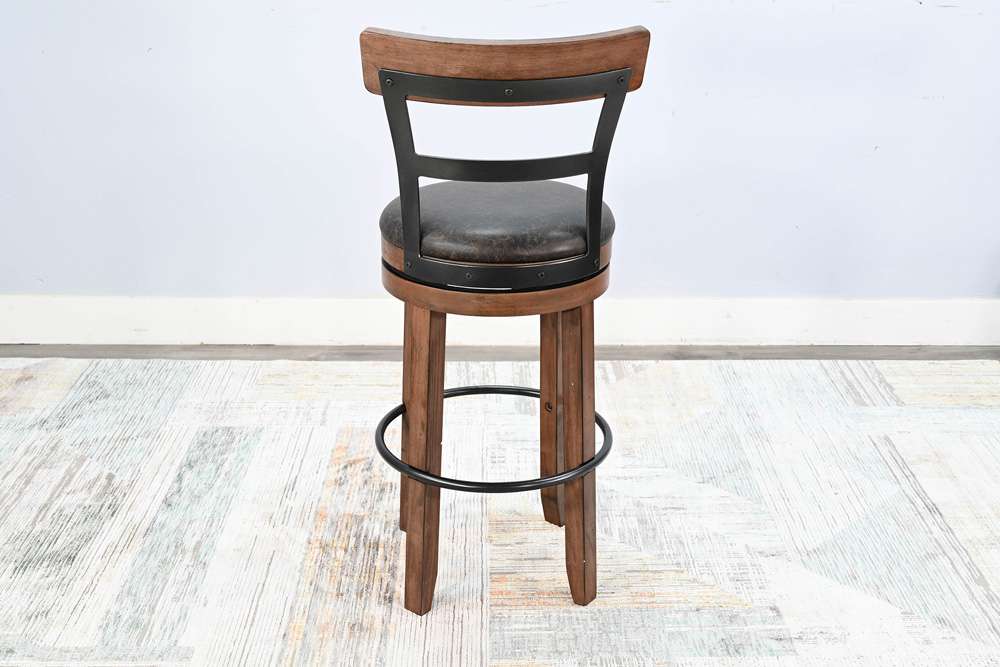 Sunny Designs - Doe Valley -  Bar Swivel Barstool, Cushion Seat (Set of 2) - 1624BU-B30 veiw 3