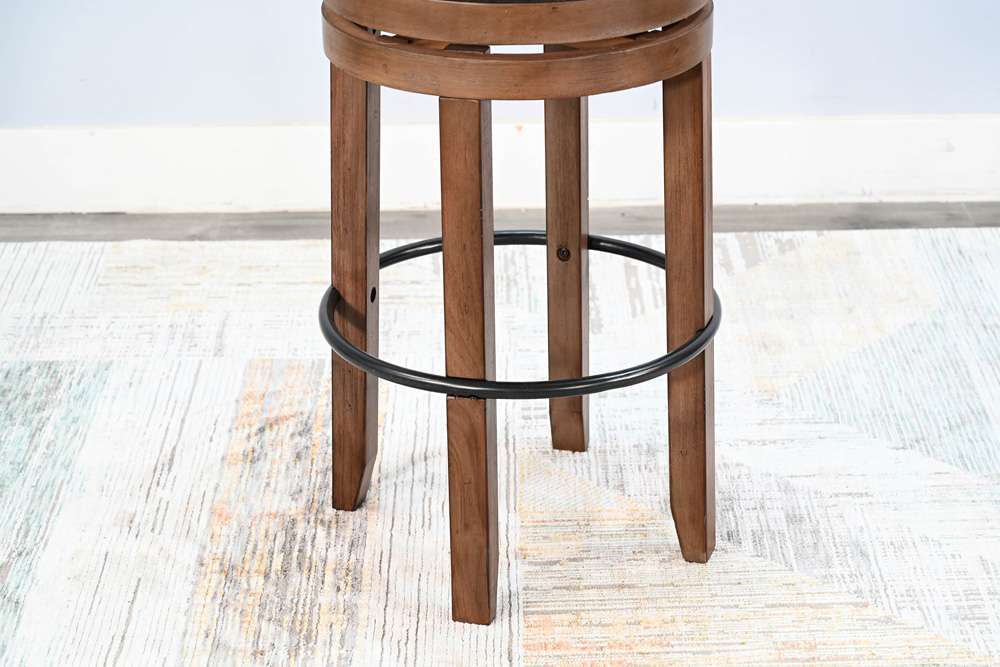 Sunny Designs - Doe Valley -  Bar Swivel Stool with Cushion Seat (Set of 2) - 1624BU-30 veiw 2